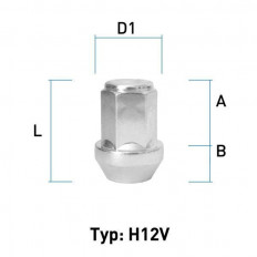 Παξιμάδι Τροχού M14X1,5 - Κωνικό 60° - 17 Κλειδί - (M1415KEGS)
