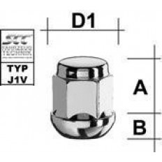 Παξιμάδι Τροχού  M14X1,5 / Πομπέ R12 / Κλειδί 19 - (M1415KUGZ)