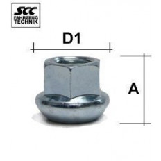 Παξιμάδι Τροχού  M14X1,5 / Πομπέ R14 / Κλειδί 19 - (M1415KUOV)