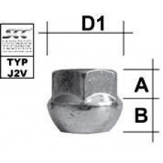 Παξιμάδι Τροχού  M14X1,5 / Πομπέ R12 / Κλειδί 19 - (M1415KUOZ)