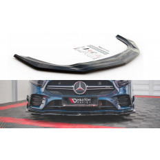 Spoiler / Χειλάκι εμπρός προφυλακτήρα Maxton Design Mercedes Benz A35 AMG W177 Μαύρο Γυαλιστερό - (ME-A-177-35-FD1G)