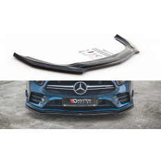 Spoiler / Χειλάκι εμπρός προφυλακτήρα Maxton Design Mercedes Benz A35 AMG W177 Μαύρο Γυαλιστερό - (ME-A-177-35-FD2G)