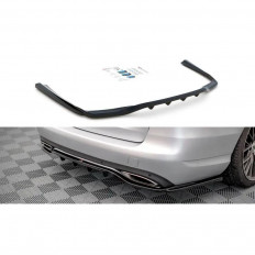 Splitter / Διαχύτης πίσω προφυλακτήρα Maxton Design (με κάθετες μπάρες) Mercedes-Benz C W205 - Carbon Look - (ME-C-205-RD1C+RD2C)