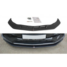 Spoiler / Χειλάκι εμπρός προφυλακτήρα Maxton Design Mercedes Benz CLA A45 AMG C117 Facelift Μαύρο Γυαλιστερό - (ME-CLA-117F-AMG-FD1G)