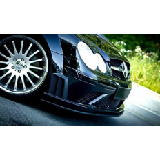 Spoiler / Χειλάκι εμπρός προφυλακτήρα Maxton Design Mercedes Benz CLK W209 BLACK μαύρο γυαλιστερό - (ME-CLK-209-BLACK-SL-FD2G)