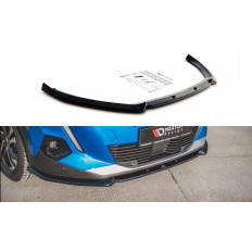 Spoiler / Χειλάκι εμπρός προφυλακτήρα V.1 Peugeot 2008 Mk2 - Μαύρο Γυαλιστερό - (PE-2008-2-FD1G)