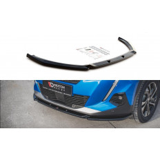 Spoiler / Χειλάκι εμπρός προφυλακτήρα V.2 Peugeot 2008 Mk2 - Μαύρο Γυαλιστερό - (PE-2008-2-FD2G)