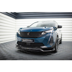 Spoiler / Χειλάκι Εμπρός Προφυλακτήρα Maxton Design Peugeot 3008 GT-Line Mk2 Facelift (2020-2024) - Μαύρο Γυαλσιτερό - (PE-3008-2F-GTLINE-FD1G+FD1RG)