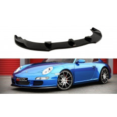 Spoiler / Χειλάκι εμπρός προφυλακτήρα Maxton Design PORSCHE 911 Carrera 997.1 Μαύρο Σαγρέ - (PO-911-997-FD1T)