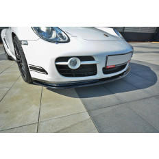 Spoiler / Χειλάκι εμπρός προφυλακτήρα Maxton Design PORSCHE CAYMAN S 987C Μαύρο Γυαλιστερό - (PO-CA-S-987-FD2G)