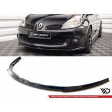 Spoiler / Χειλάκι εμπρός προφυλακτήρα Maxton Design Renault CLIO MK3 RS - Μαύρο Σαγρέ - (RE-CL-3-RS-FD1T)