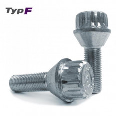 Μπουλόνι Τροχού Ασφαλείας Type F M12x1,25 / Μήκος: 31mm / Κλειδί: 17 / Κωνικό 60° / Γαλβανιζέ - 4 Τμχ.