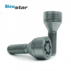 Μπουλόνι Τροχού Ασφαλείας Type Sicustar M12x1,5 / Μήκος: 40mm / Κλειδί: 19 / Κωνικό 60° / Γαλβανιζέ - 4 Τμχ.