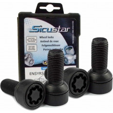 Μπουλόνι Τροχού Ασφαλείας Type Sicustar M14x1,5 / Μήκος: 28mm / Κλειδί: 19 / Πομπέ / Ακτίνα 14 - 4 Τμχ.