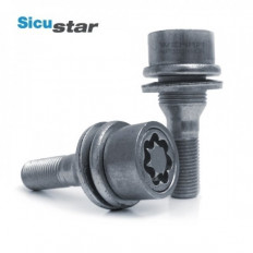 Μπουλόνι Τροχού Ασφαλείας Type Sicustar M12x1,25 / Μήκος: 61mm / Κλειδί: 17 Επίπεδο Γαλβανιζέ - 4 Τμχ.