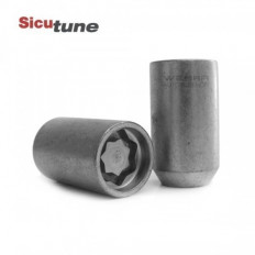 Παξιμάδι Τροχού Ασφαλείας  Type SicuTune M14x1,5 / Κλειδί: 17/19 / Κωνικό 60° Κλειστού τύπου Γαλβανιζέ - (FST-0710)