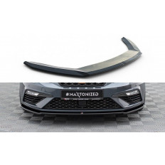Spoiler / Χειλάκι Εμπρός Προφυλακτήρα Maxton Design V.2 Seat Leon (3F) Cupra & FR - Facelift (2017-2020) - Mαύρο Γυαλιστερό - (SE-LE-3F-CU-FD2G)