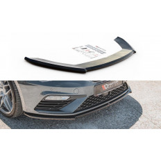 Spoiler / Χειλάκι εμπρός προφυλακτήρα Maxton Design Seat Leon Cupra / FR Mk3 FL Μαύρο Σαγρέ - (SE-LE-3F-CU-FD4T)