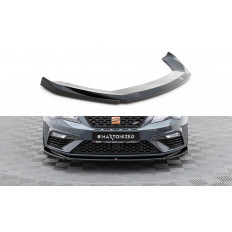 Spoiler / Χειλάκι Εμπρός Προφυλακτήρα Maxton Design V.5 Seat Leon (5F) Cupra & FR - Facelift (2017-2020) - Μαύρο Γυαλιστερό - (SE-LE-3F-CU-FD5G)