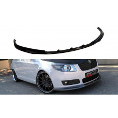 Spoiler / Χειλάκι εμπρός προφυλακτήρα Maxton Design SKODA FABIA II Carbon Look - (SK-FA-2-FD1C)