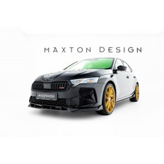 Σπόιλερ / Χειλάκι Εμπρος Προφυλακτήρα Maxton Design V.2 Skoda Octavia RS Liftback / Combi Mk4 Facelift (2024-) - Μαυρο Γυαλιστερό - (SK-OC-4F-RS-FD2G)