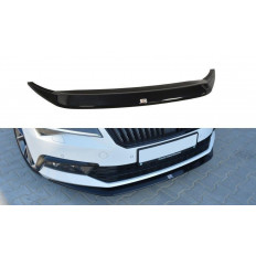 Spoiler / Χειλάκι εμπρός προφυλακτήρα Maxton Design Skoda Superb Mk3 Μαύρο Σαγρέ - (SK-SU-3-FD1T)