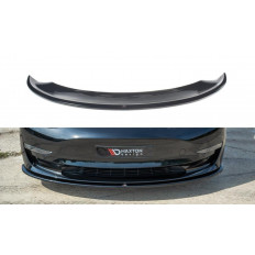 Spoiler / Χειλάκι εμπρός προφυλακτήρα Maxton Design Tesla Model 3 look carbon - (TE-MODEL3-1-FD1C)