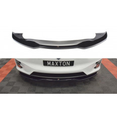 Spoiler / Χειλάκι εμπρός προφυλακτήρα Maxton Design Tesla Model X μαύρο γυαλιστερό - (TE-MODELX-FD2G)