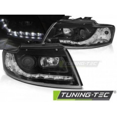 Μπροστινά Φανάρια Dayline με Φώτα Ημέρας Audi Α4 B6 Type 8Ε Cabrio (2002-2006) - Με Ρυθμιστή - Μαύρα - 2 Τμχ. (TT-LPAUF4)