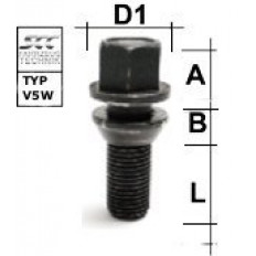 Μπουλόνι Μετατροπής M14x1,25 / Κωνικό 60° / Μήκος: 48 mm / Κλειδί: 17