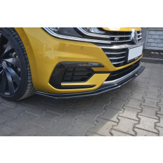 Spoiler / Χειλάκι εμπρός προφυλακτήρα Maxton Design VW ARTEON Μαύρο Γυαλιστερό - (VW-AR-1-RLINE-FD1G)