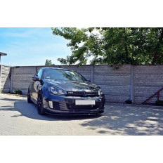 Spoiler / Χειλάκι εμπρός προφυλακτήρα Maxton Design VW GOLF VI GTI μαύρο σαγρέ - (VW-GO-6-GTI-FD2T)