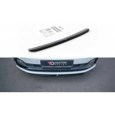 Spoiler / Χειλάκι εμπρός προφυλακτήρα Maxton Design VW Polo GTI Mk6 μαύρο γυαλιστερό - (VW-PO-6-GTI-FD4G)