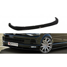 Spoiler / Χειλάκι εμπρός προφυλακτήρα Maxton Design VW T6 Εμπρός διαχύτης Μαύρο Γυαλιστερό - (VW-T6-FD1G)