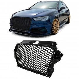 Μπροστινή Μάσκα - Audi A3 (8V) - Prefacelift (2012-2016) - Look RS - Μαύρη Γυαλιστερό - (FGAUA38VRSB)